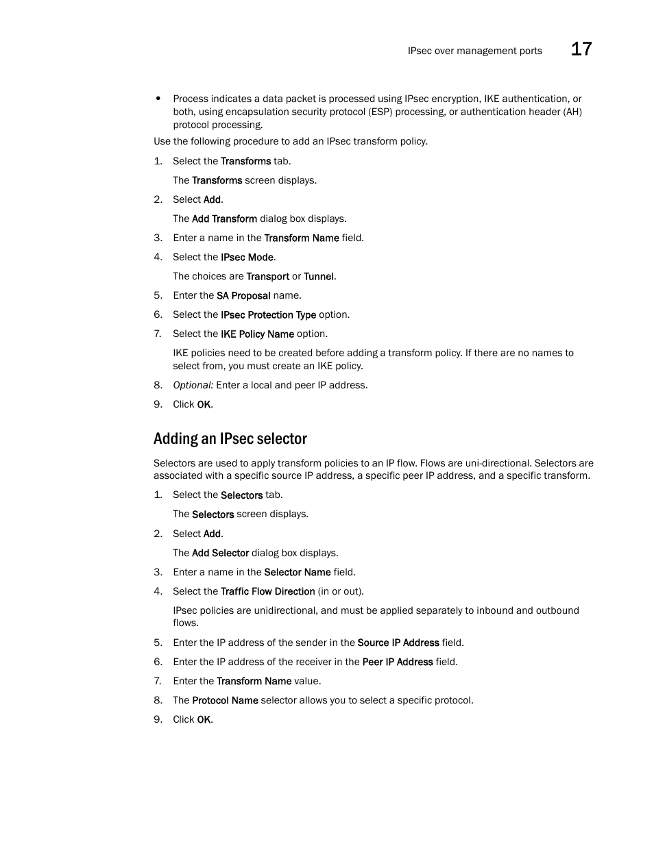 Adding an ipsec selector | Dell POWEREDGE M1000E User Manual | Page 267 / 310