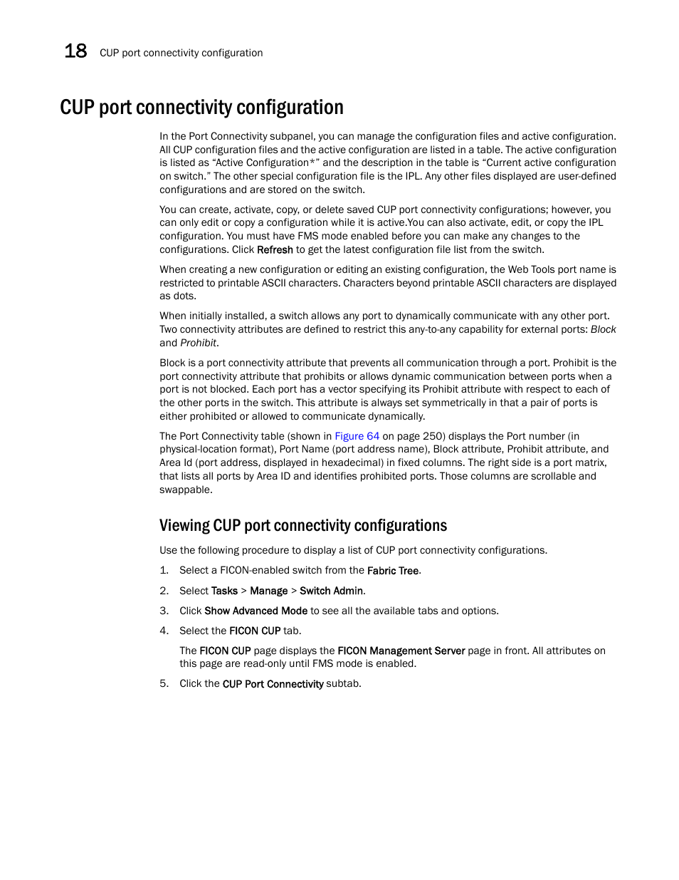 Cup port connectivity configuration, Viewing cup port connectivity configurations | Dell POWEREDGE M1000E User Manual | Page 276 / 310