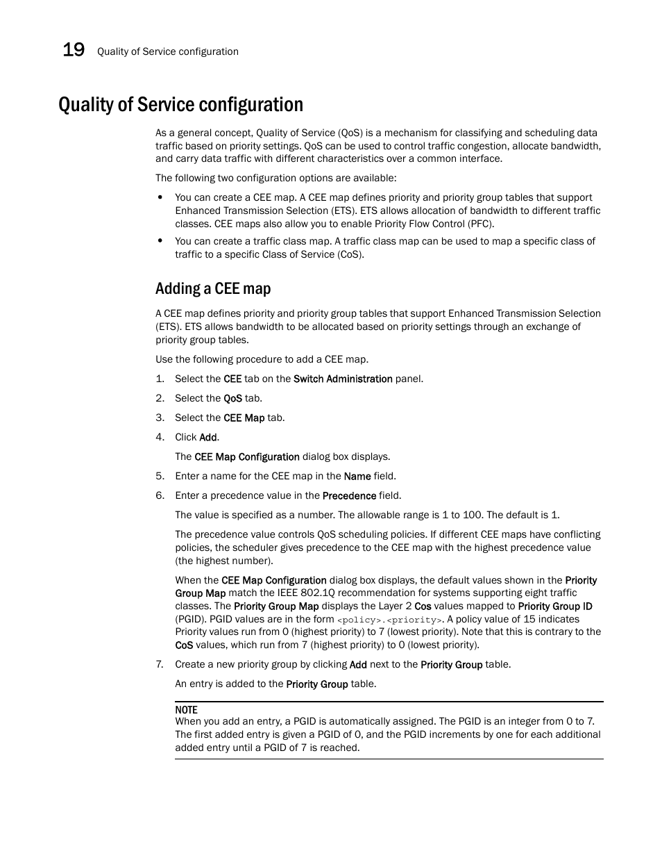 Quality of service configuration, Adding a cee map | Dell POWEREDGE M1000E User Manual | Page 286 / 310