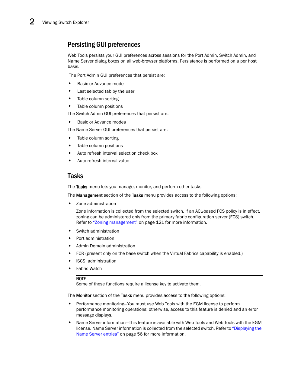 Persisting gui preferences, Tasks | Dell POWEREDGE M1000E User Manual | Page 50 / 310