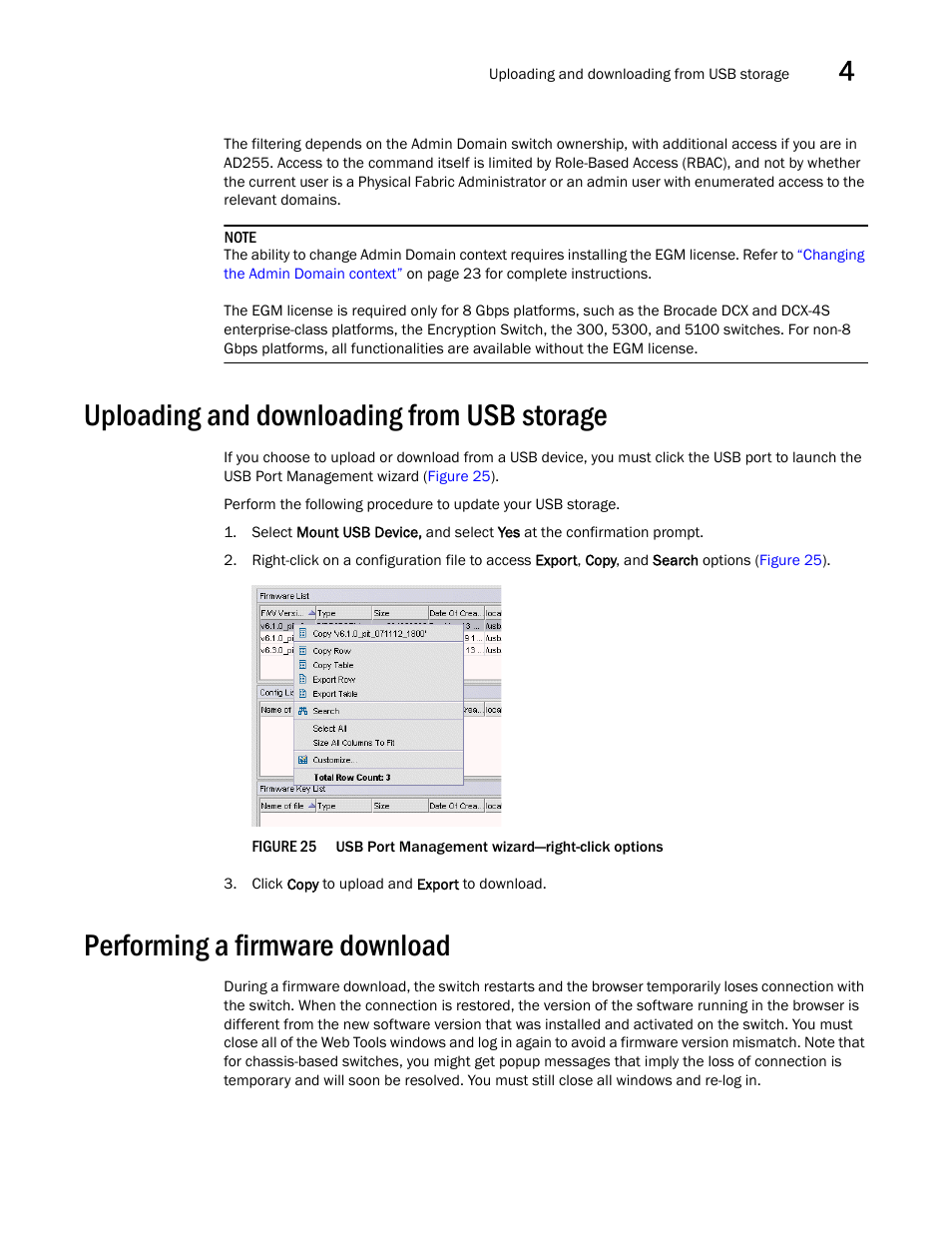 Uploading and downloading from usb storage, Performing a firmware download, Figure 25 | Dell POWEREDGE M1000E User Manual | Page 93 / 310