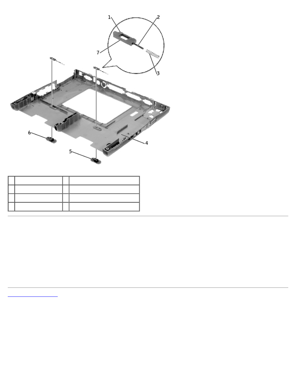 Replacing the battery and module bay latches | Dell Latitude C610 User Manual | Page 48 / 55