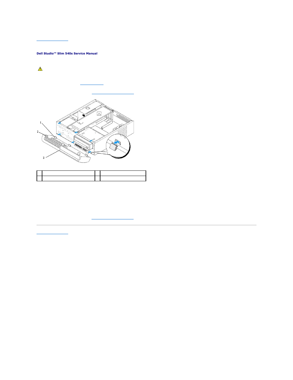 Replacing the front panel | Dell Studio Slim D540S (Late 2008) User Manual | Page 23 / 37