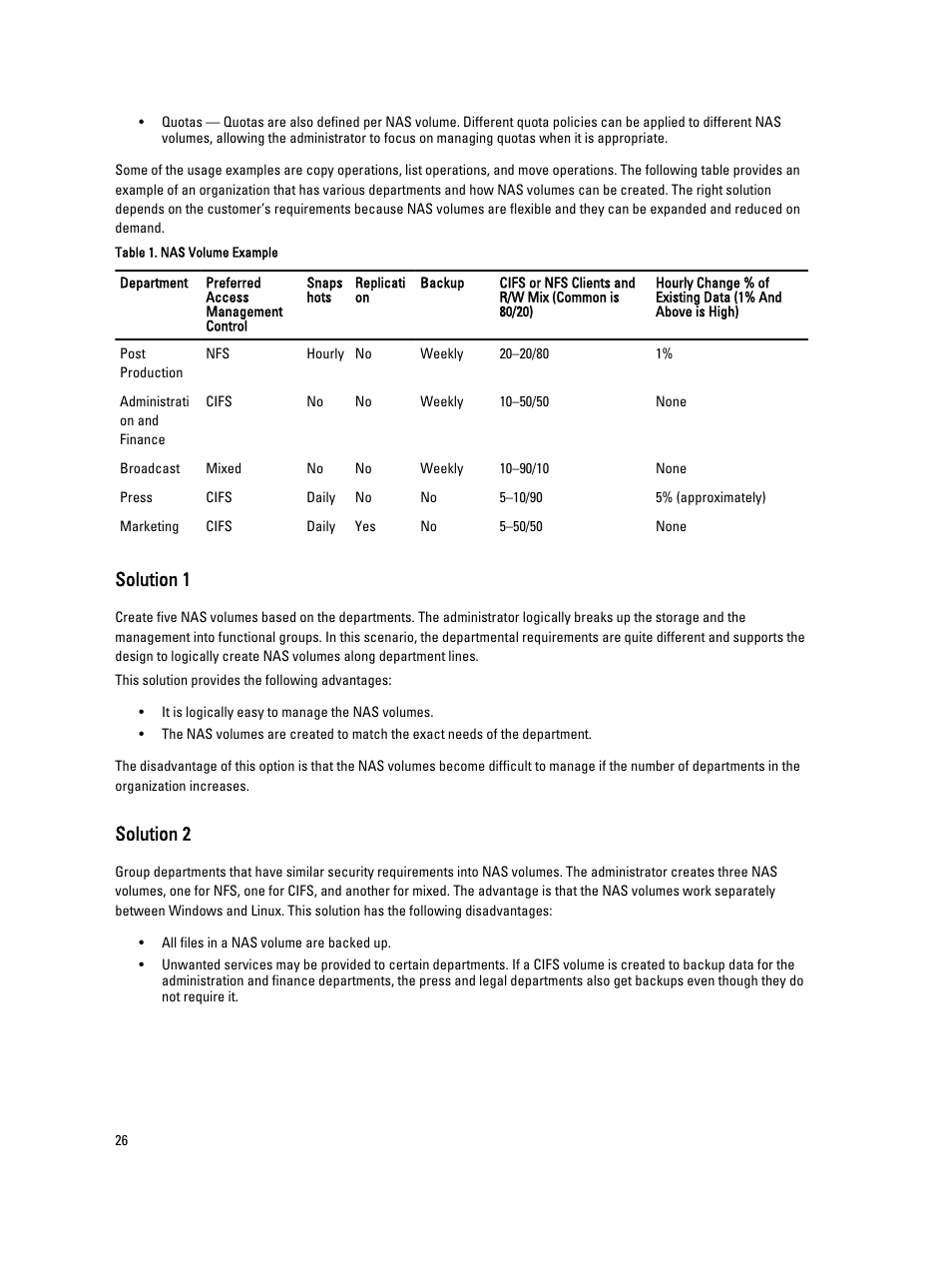 Solution 1, Solution 2 | Dell PowerVault NX3600 User Manual | Page 26 / 117