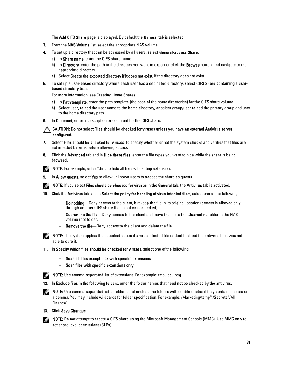 Dell PowerVault NX3600 User Manual | Page 31 / 117
