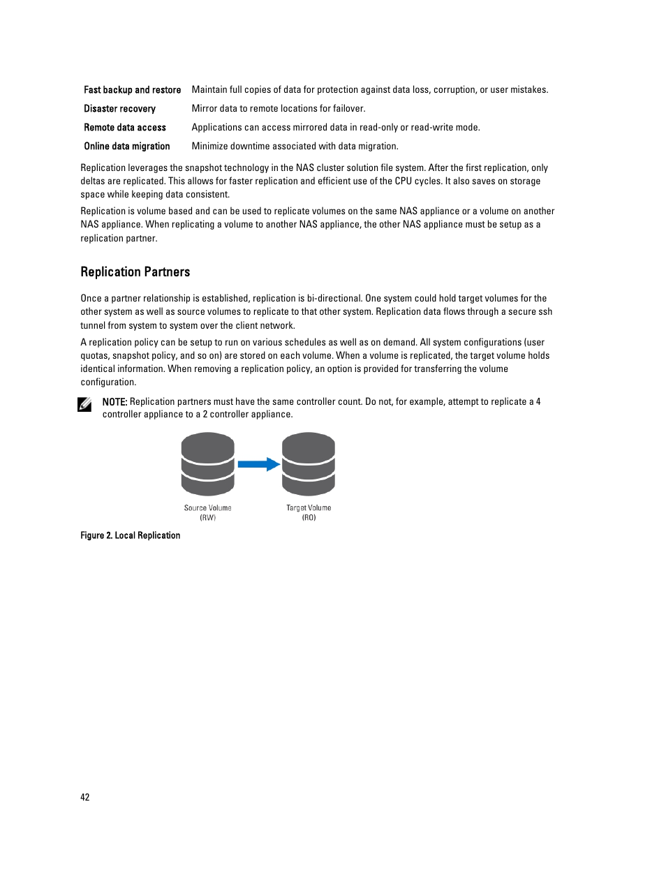 Replication partners | Dell PowerVault NX3600 User Manual | Page 42 / 117