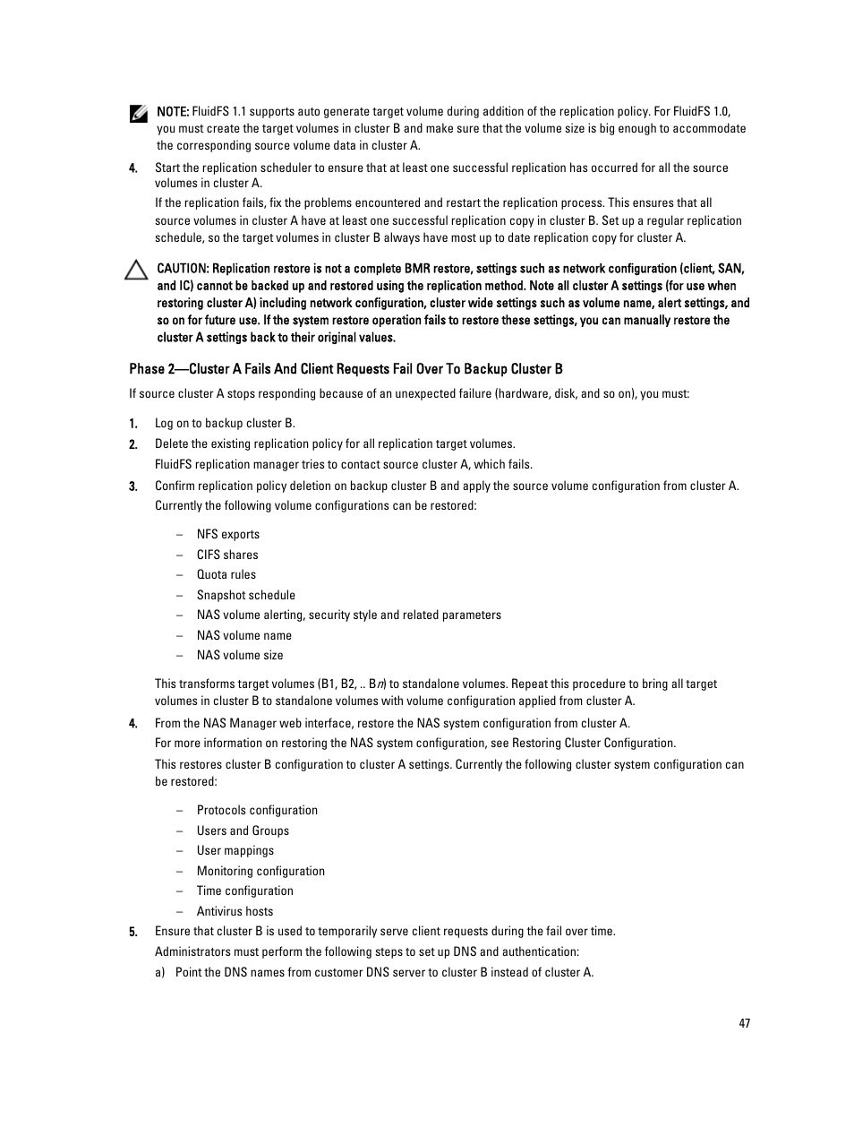 Dell PowerVault NX3600 User Manual | Page 47 / 117