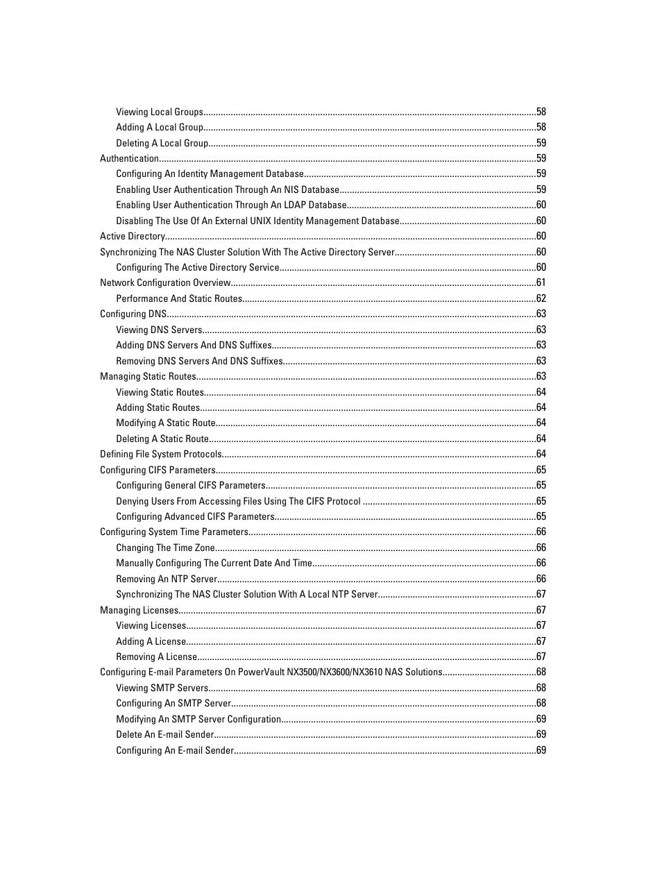Dell PowerVault NX3600 User Manual | Page 6 / 117