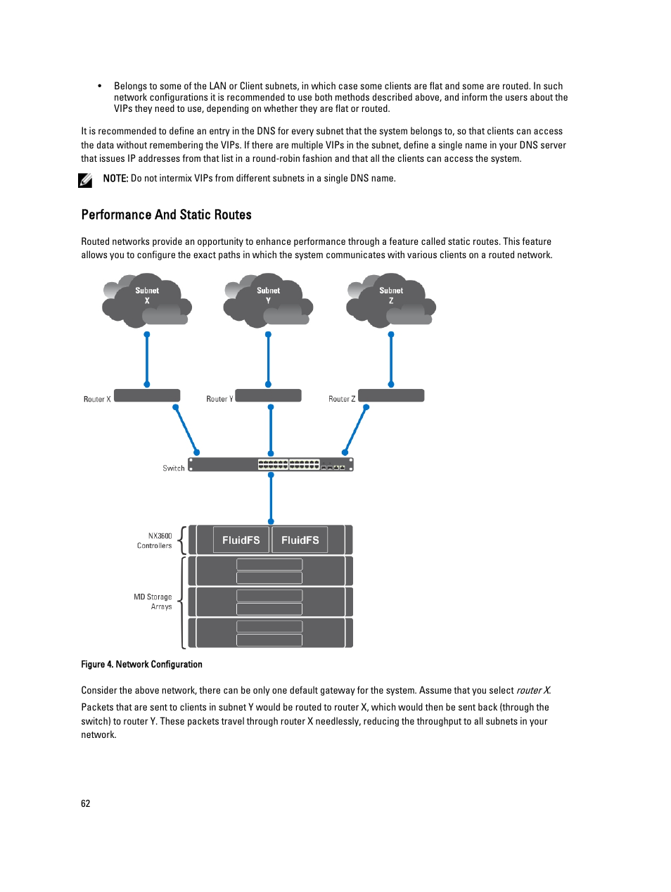 Performance and static routes | Dell PowerVault NX3600 User Manual | Page 62 / 117