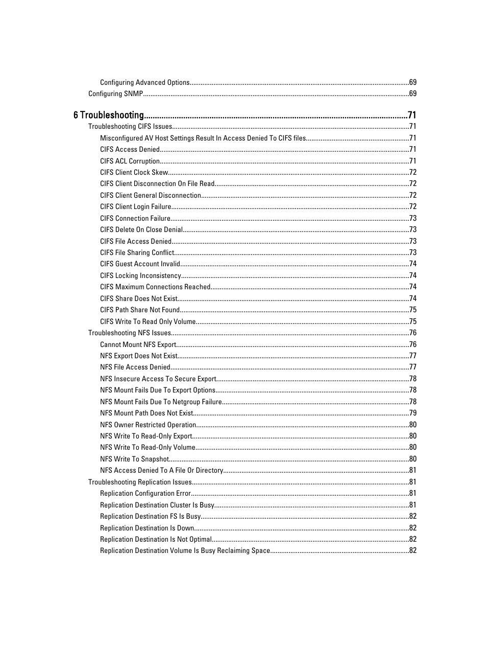 6 troubleshooting | Dell PowerVault NX3600 User Manual | Page 7 / 117