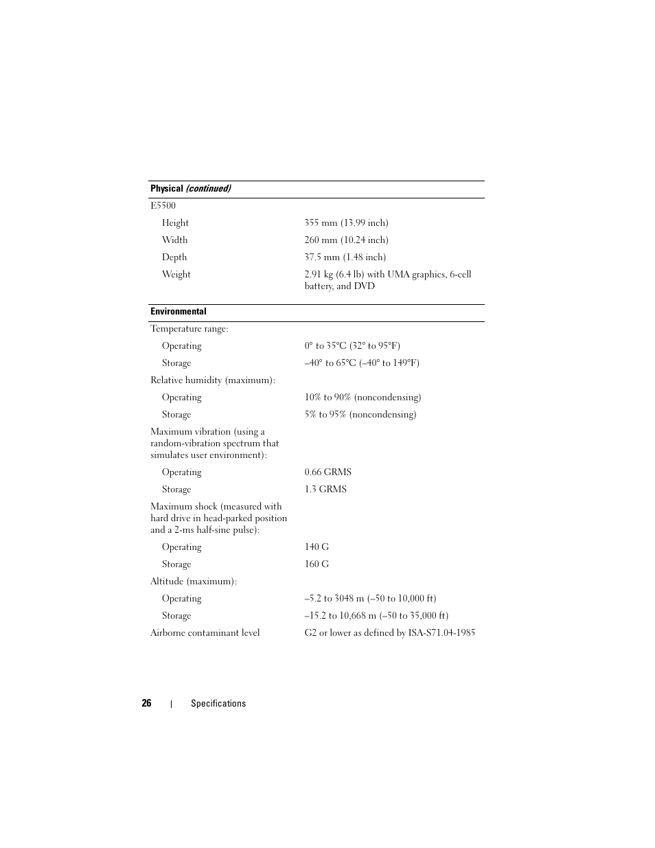 Dell Latitude E5500 User Manual | Page 26 / 66