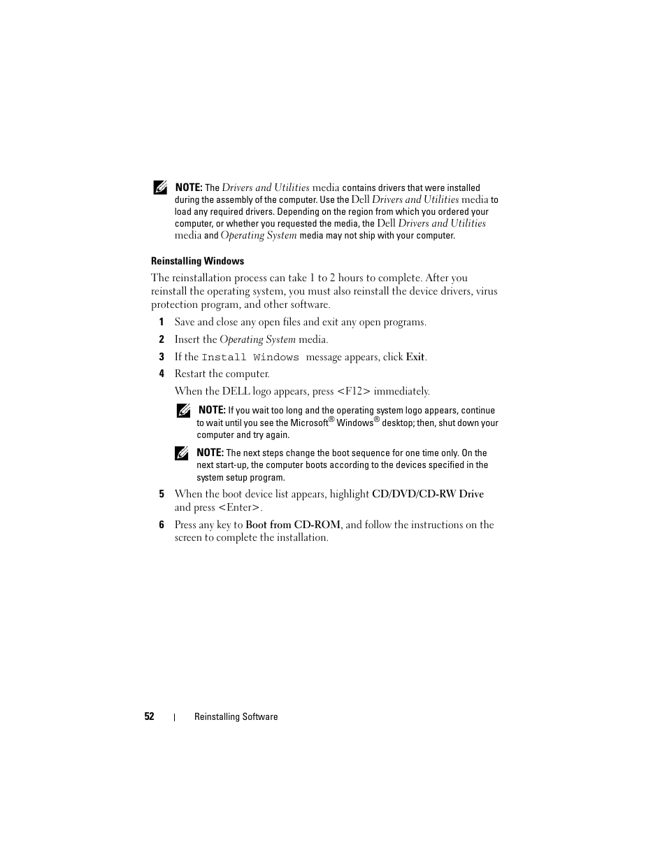 Dell Latitude E5500 User Manual | Page 52 / 66