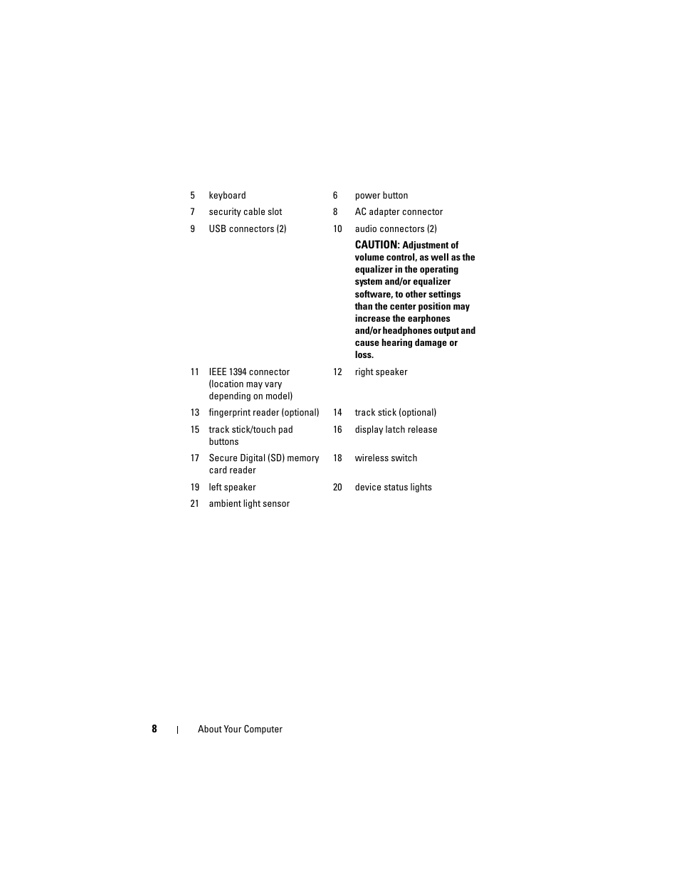 Dell Latitude E5500 User Manual | Page 8 / 66