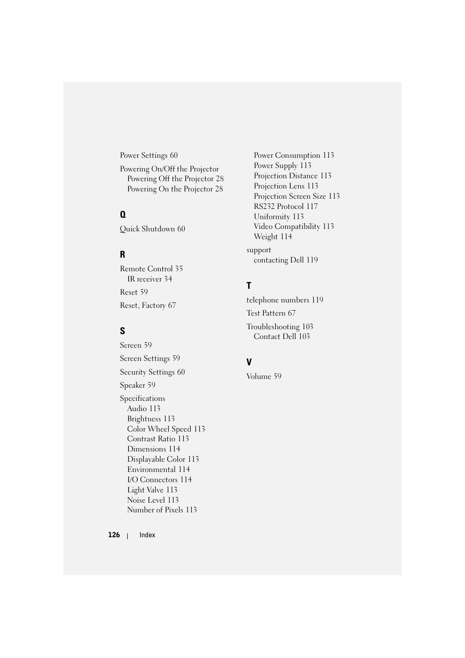 Dell S300wi Projector User Manual | Page 127 / 127