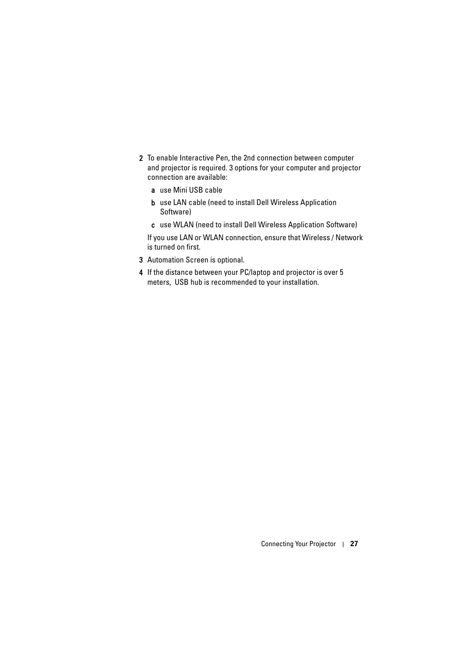 Dell S300wi Projector User Manual | Page 27 / 127