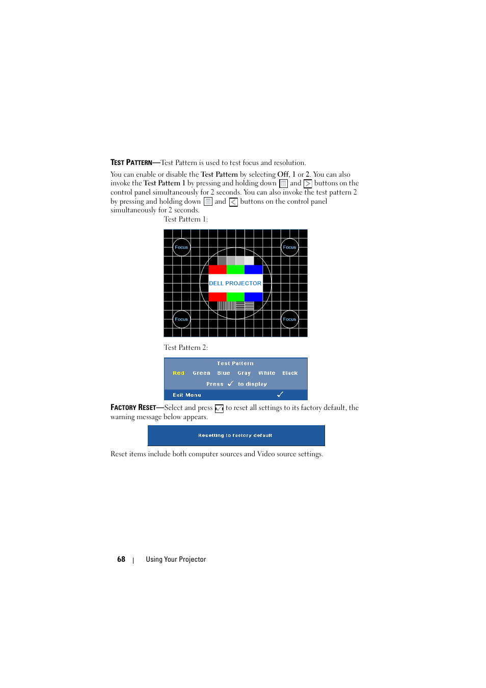 Dell S300wi Projector User Manual | Page 68 / 127