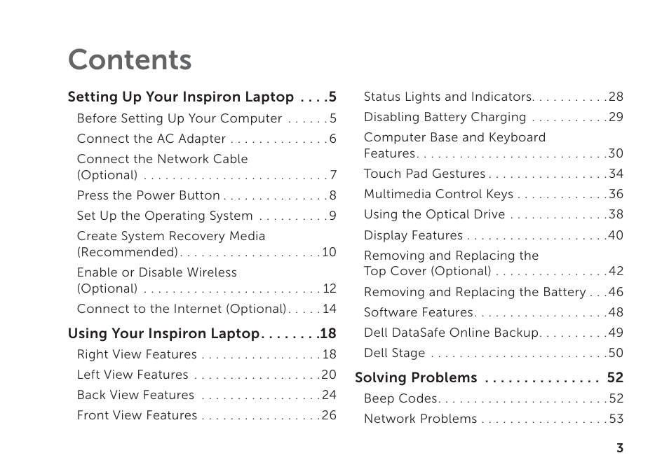 Dell Inspiron M511R (Mid 2011) User Manual | Page 5 / 98