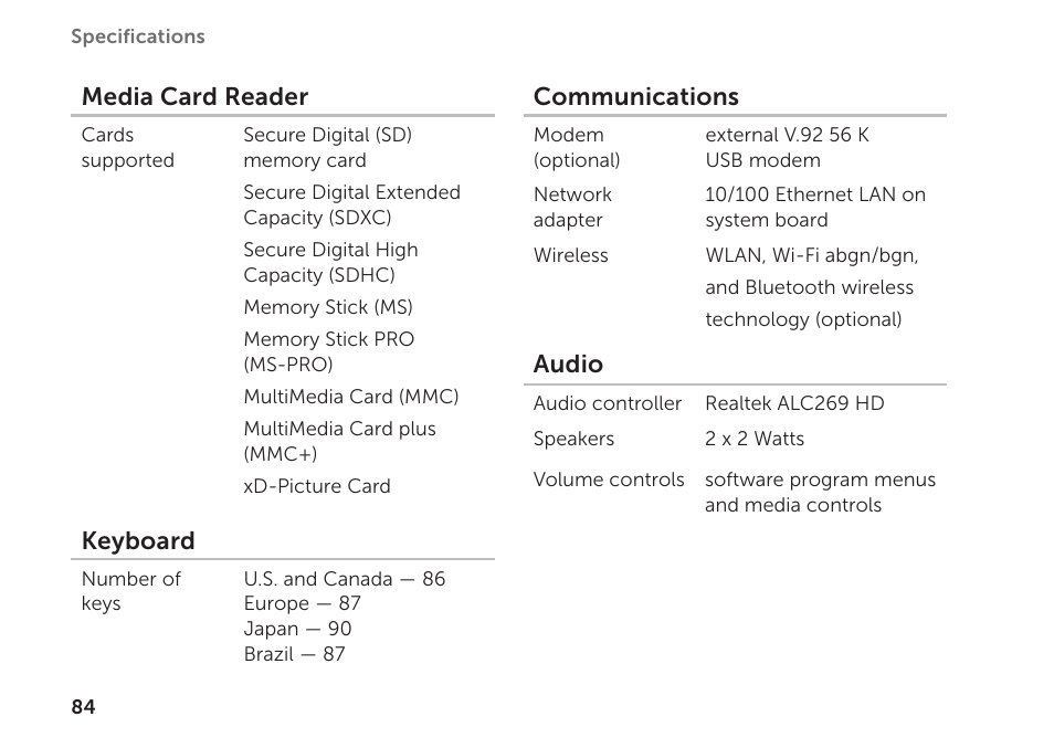 Dell Inspiron M511R (Mid 2011) User Manual | Page 86 / 98
