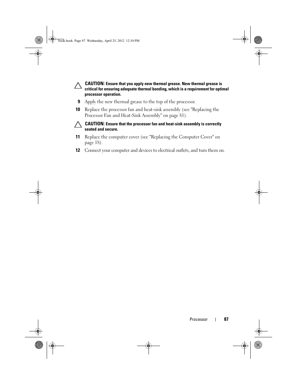 Dell XPS 8300 (Late 2010) User Manual | Page 87 / 116