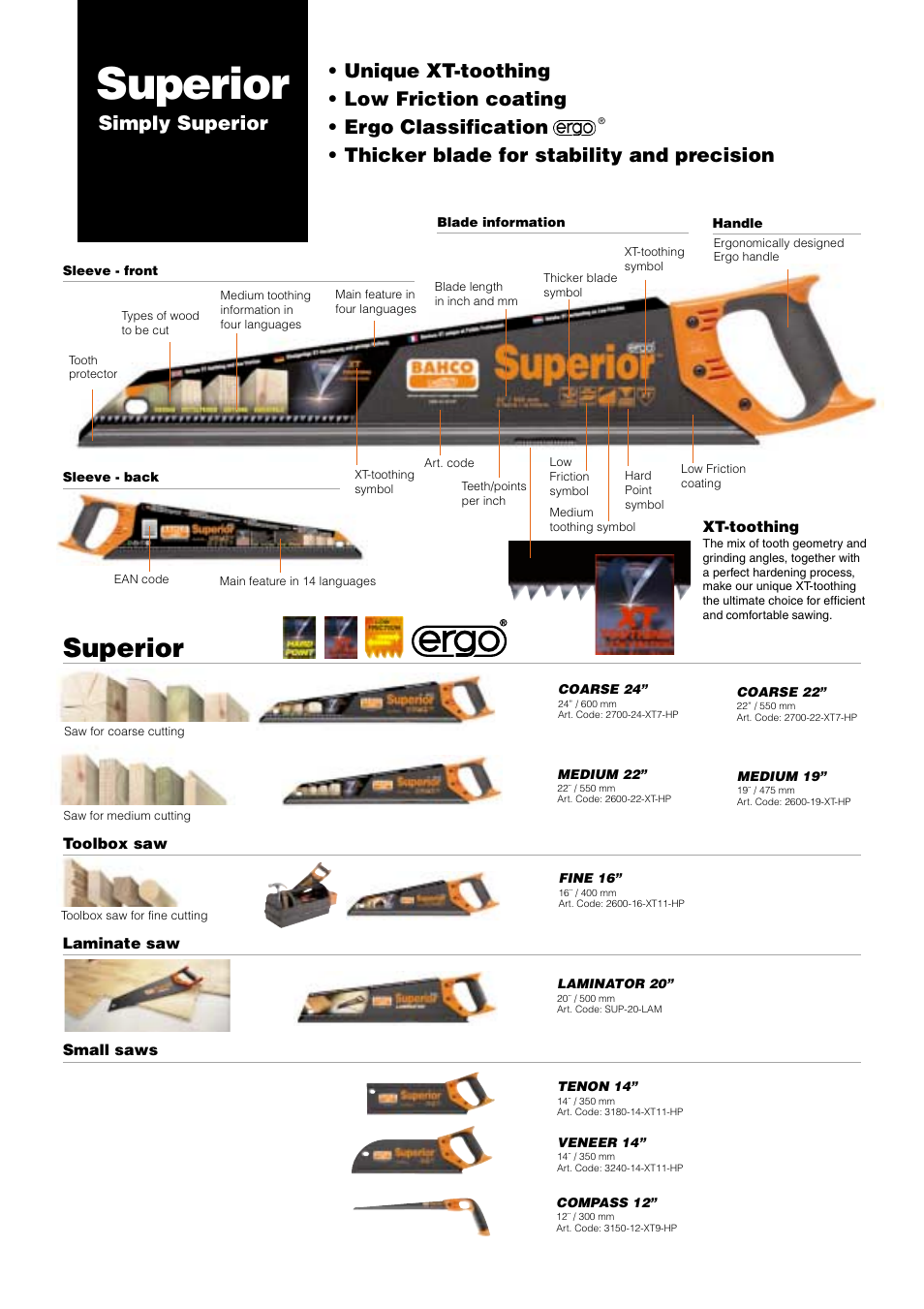 Superior, Simply superior | Bahco ProfCut User Manual | Page 3 / 8