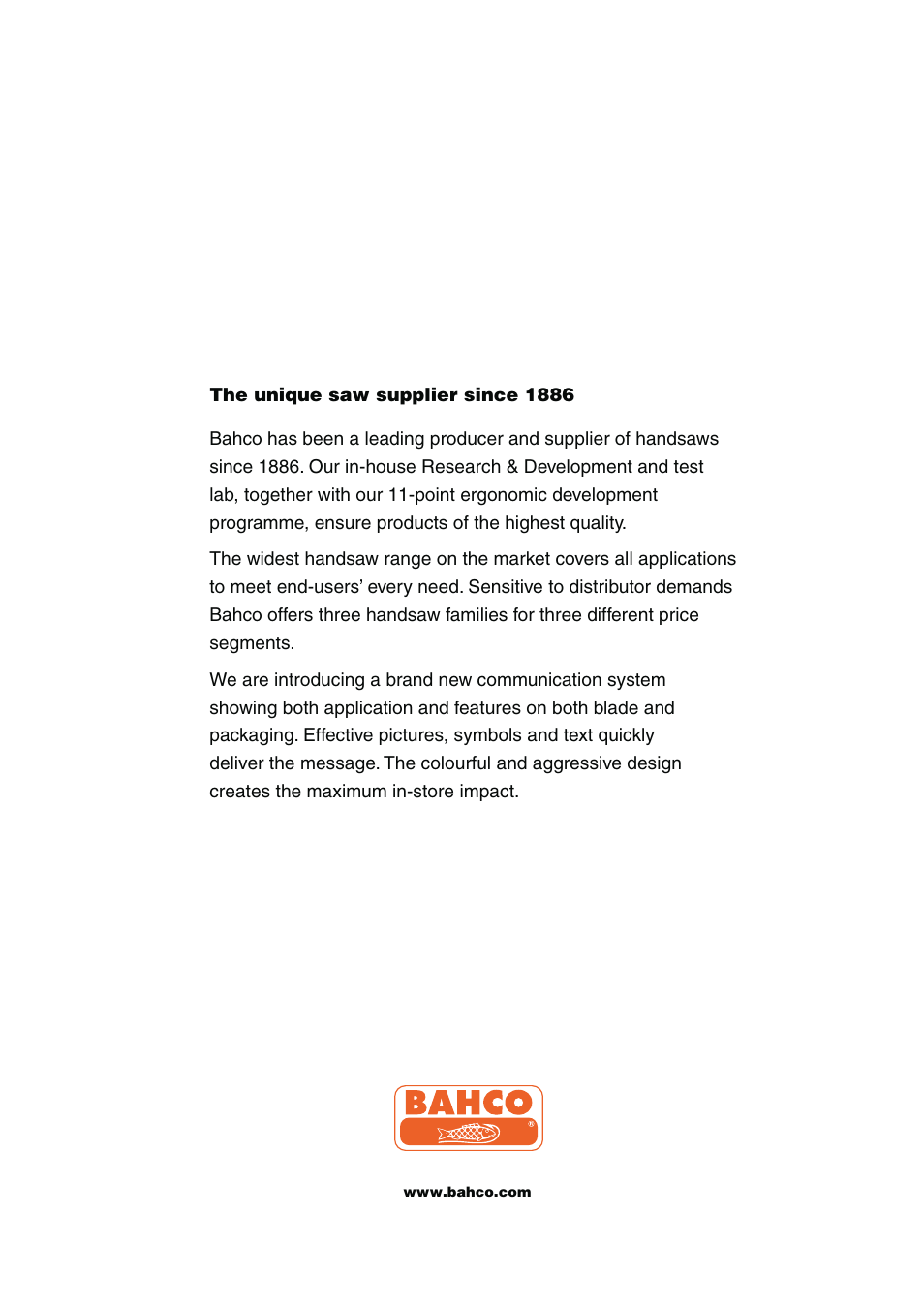 A new generation of professional handsaws | Bahco ProfCut User Manual | Page 8 / 8