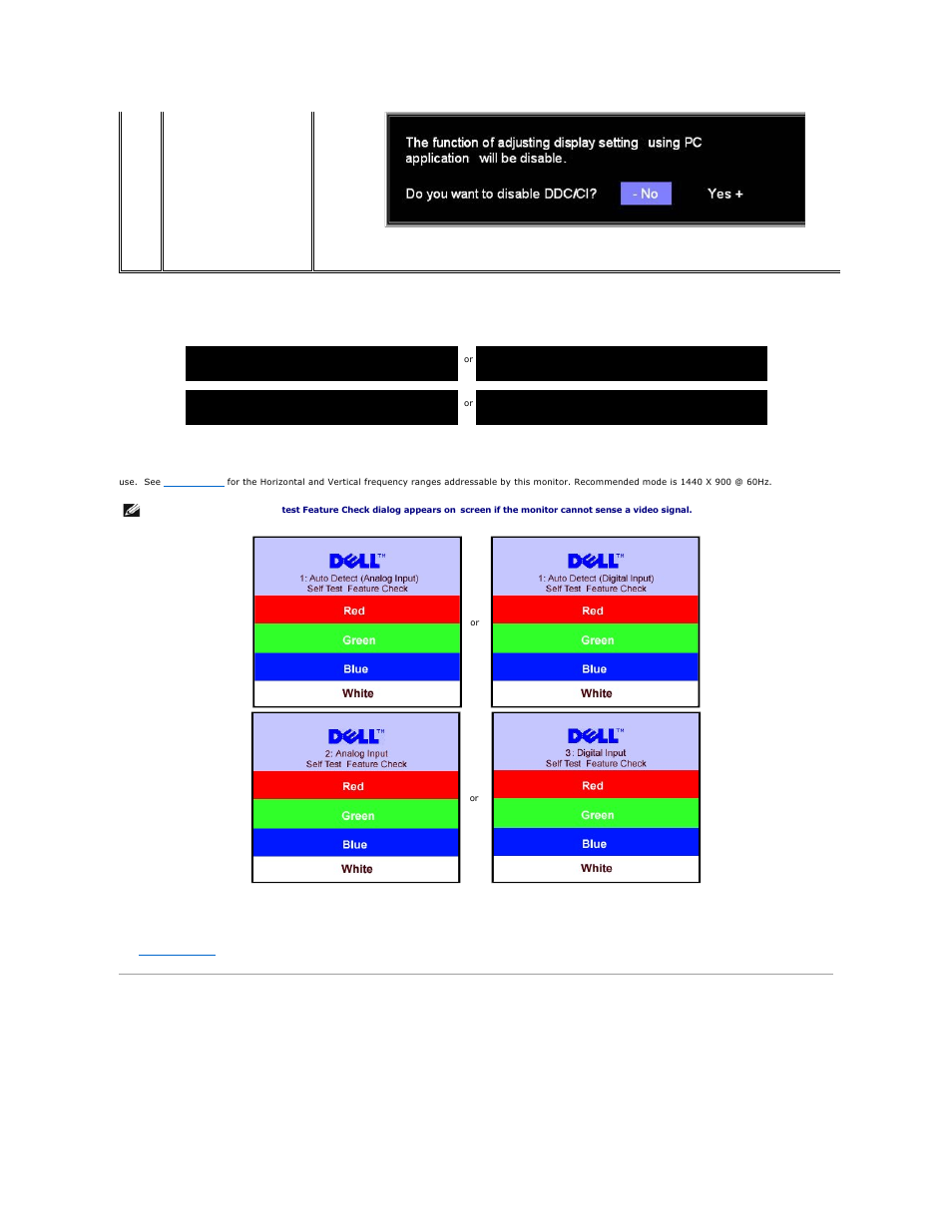 Setting the optimal resolution, Osd warning messages | Dell S199WFP Monitor User Manual | Page 17 / 23