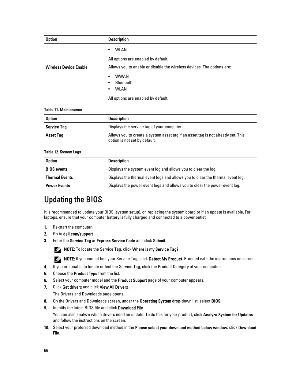 Updating the bios | Dell Precision M6700 (Mid 2012) User Manual | Page 66 / 79