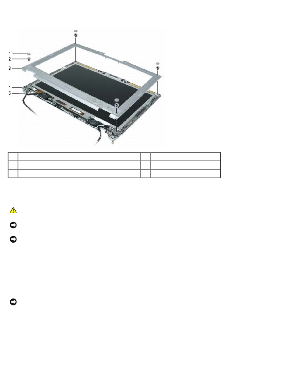 Display bezel, Removing the display bezel | Dell XPS M1210 (MXC062, Mid 2006) User Manual | Page 48 / 57