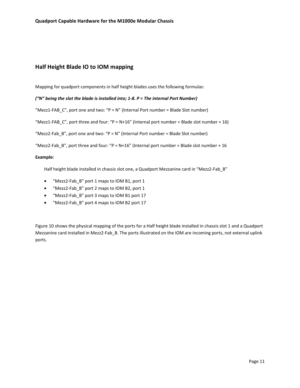 Half height blade io to iom mapping | Dell POWEREDGE M1000E User Manual | Page 13 / 34