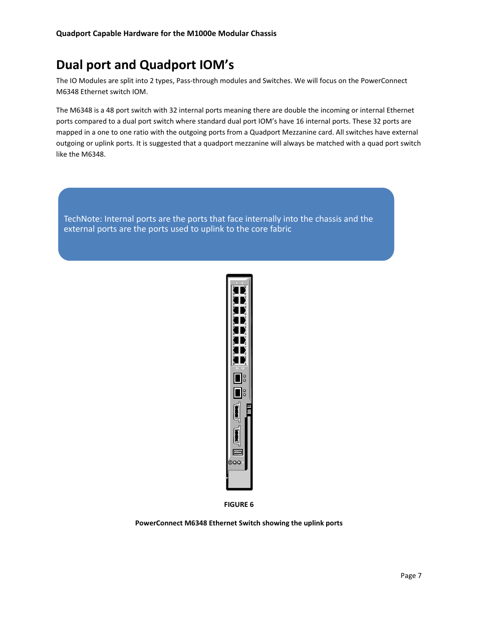 Dual port and quadport iom’s | Dell POWEREDGE M1000E User Manual | Page 9 / 34