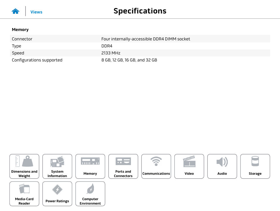 Memory, Specifications | Dell Alienware Area 51 R2 (Late 2014) User Manual | Page 7 / 15