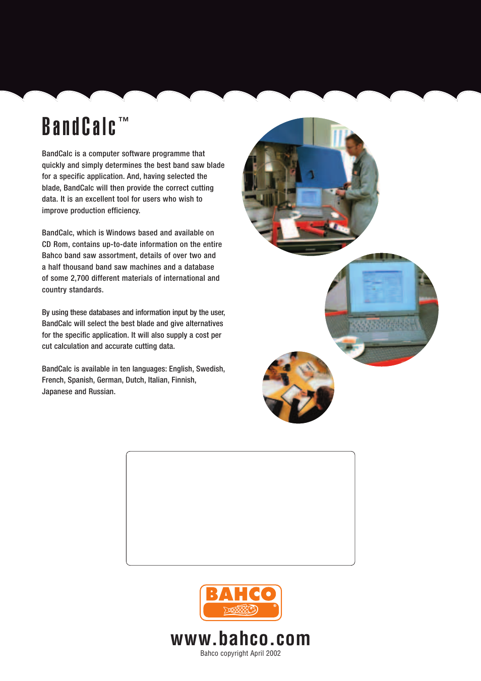 Bahco Production Cutting Bandsaw User Manual | Page 4 / 4
