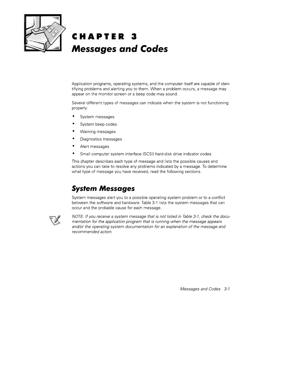 System messages, System messages -1, Messages and codes | Dell PowerEdge 4350 User Manual | Page 29 / 40