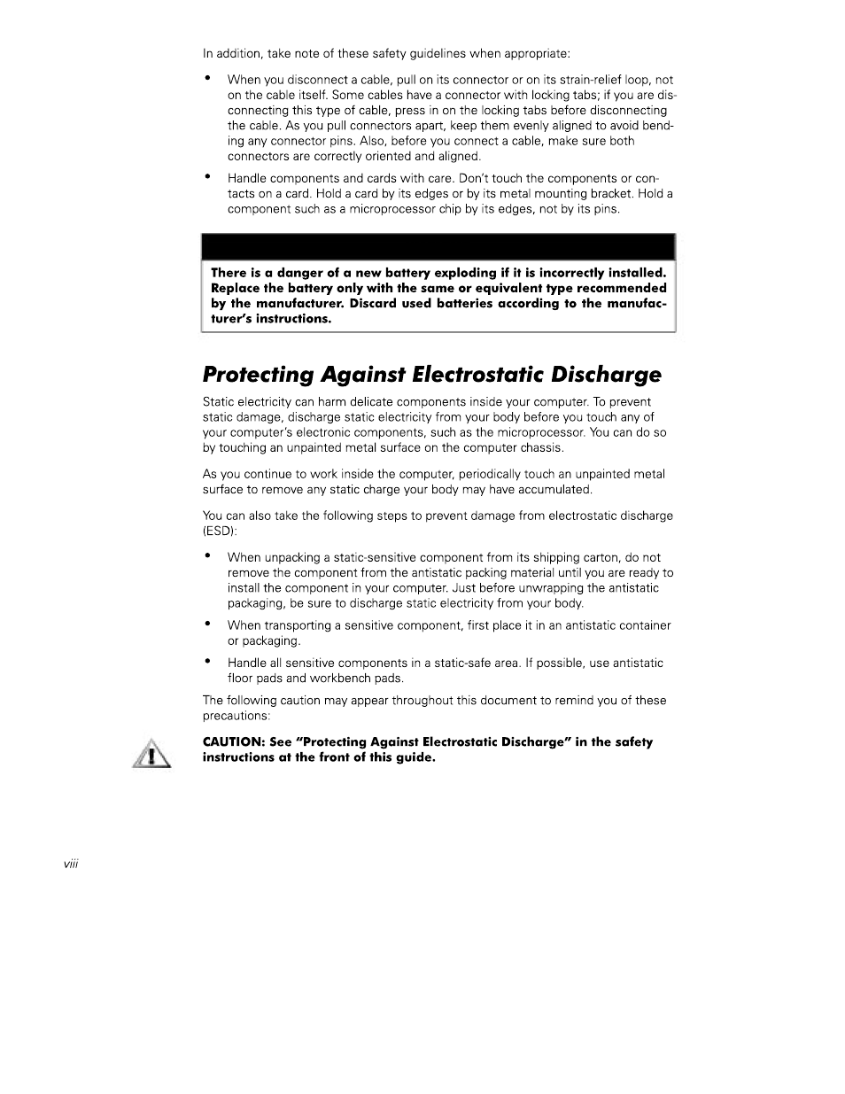 Prolechng against £/ecfrostoffc discharge | Dell PowerEdge 4350 User Manual | Page 6 / 40