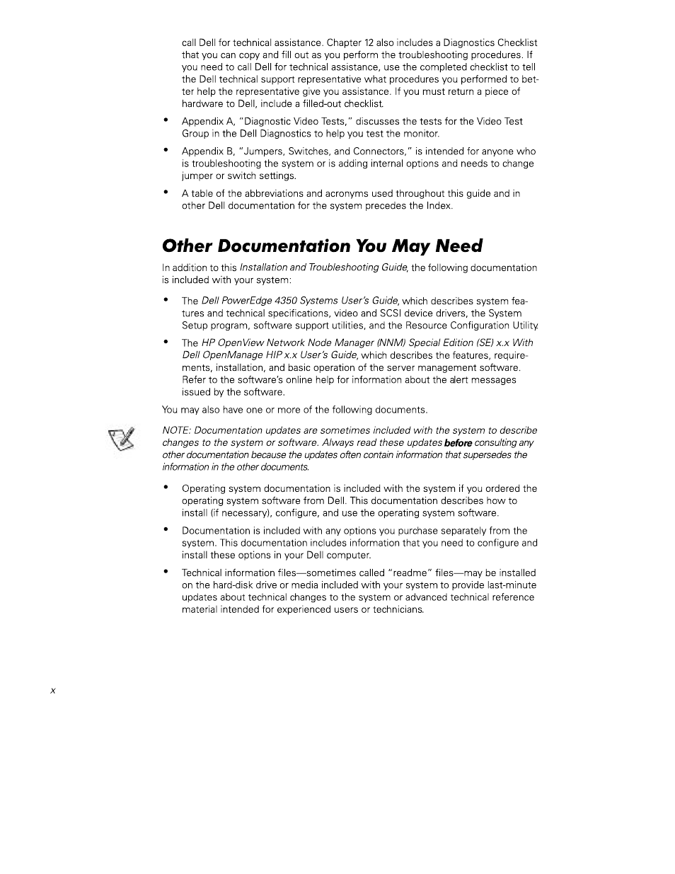 Other documentahon you may need | Dell PowerEdge 4350 User Manual | Page 8 / 40