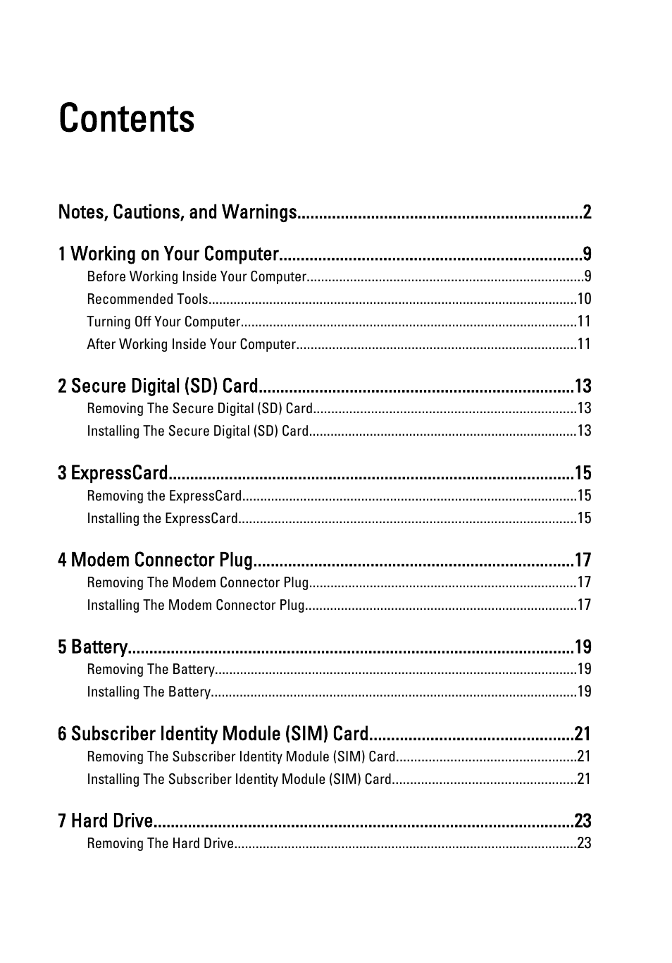 Dell Latitude E6520 (Early 2011) User Manual | Page 3 / 117