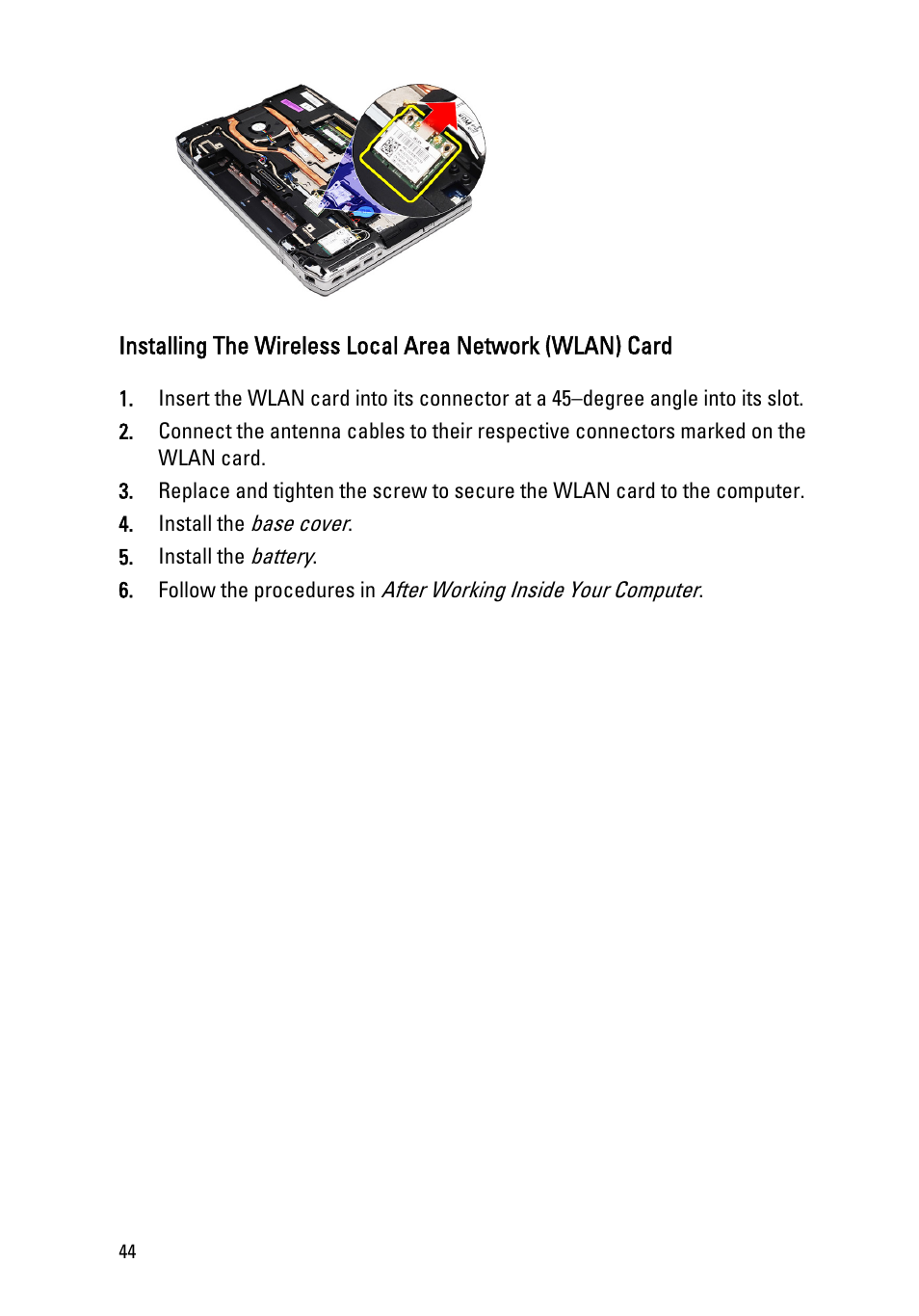 Dell Latitude E6520 (Early 2011) User Manual | Page 44 / 117