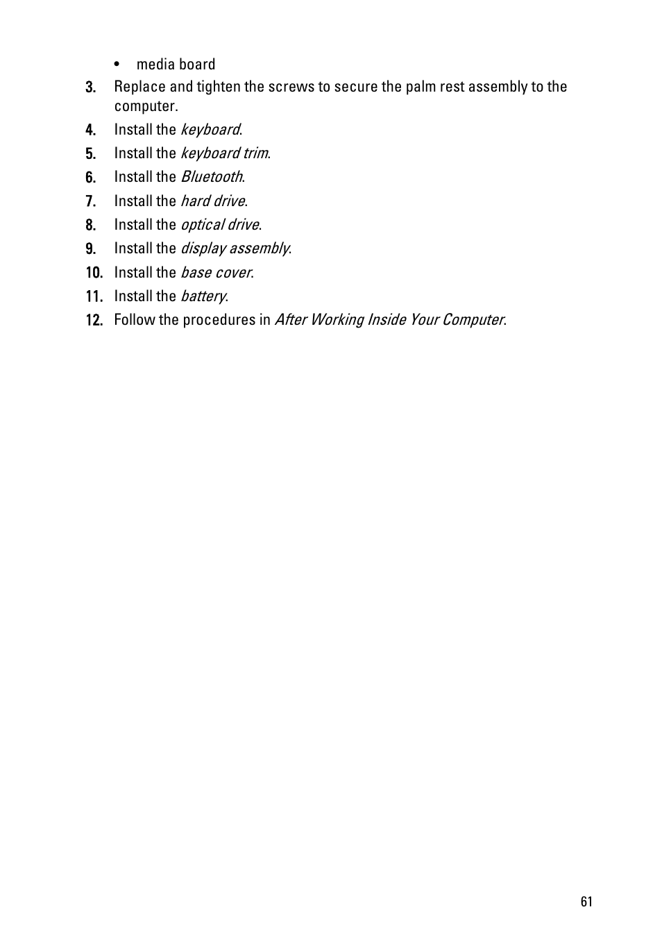 Dell Latitude E6520 (Early 2011) User Manual | Page 61 / 117