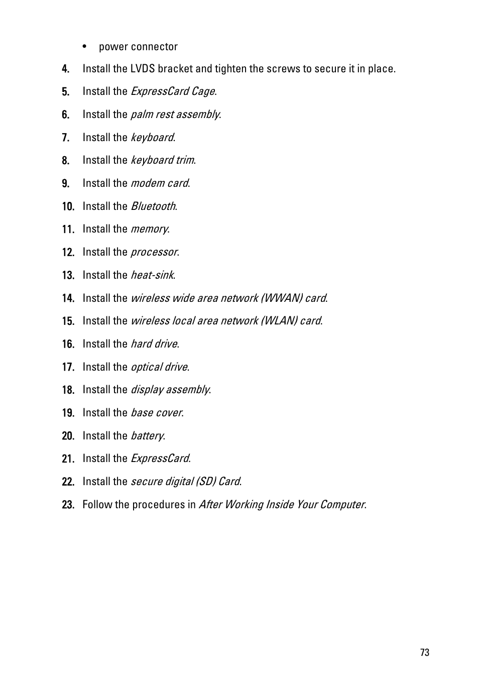 Dell Latitude E6520 (Early 2011) User Manual | Page 73 / 117