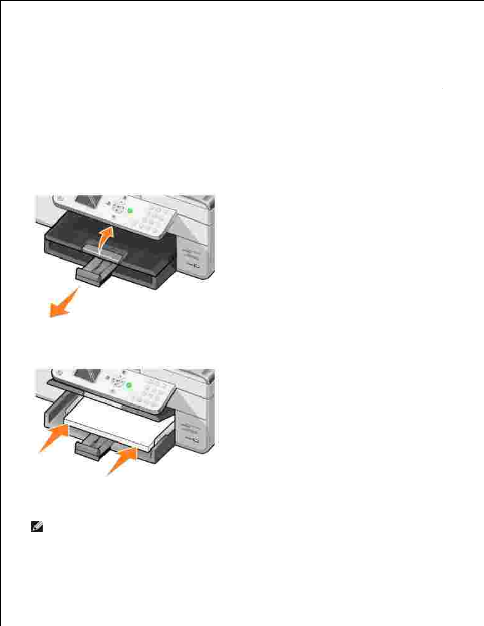 Loading paper, Load plain paper into the paper support | Dell 964 All In One Photo Printer User Manual | Page 33 / 128