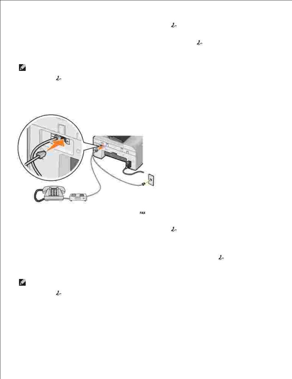 Connecting to an answering machine, Connecting to a computer modem | Dell 964 All In One Photo Printer User Manual | Page 59 / 128