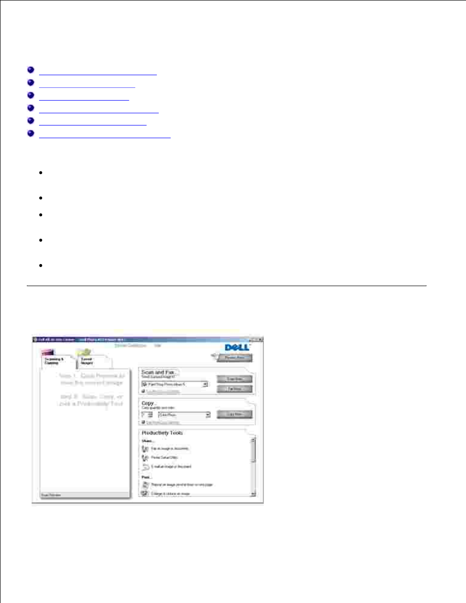 Understanding the software, Using the dell all-in-one center | Dell 964 All In One Photo Printer User Manual | Page 77 / 128