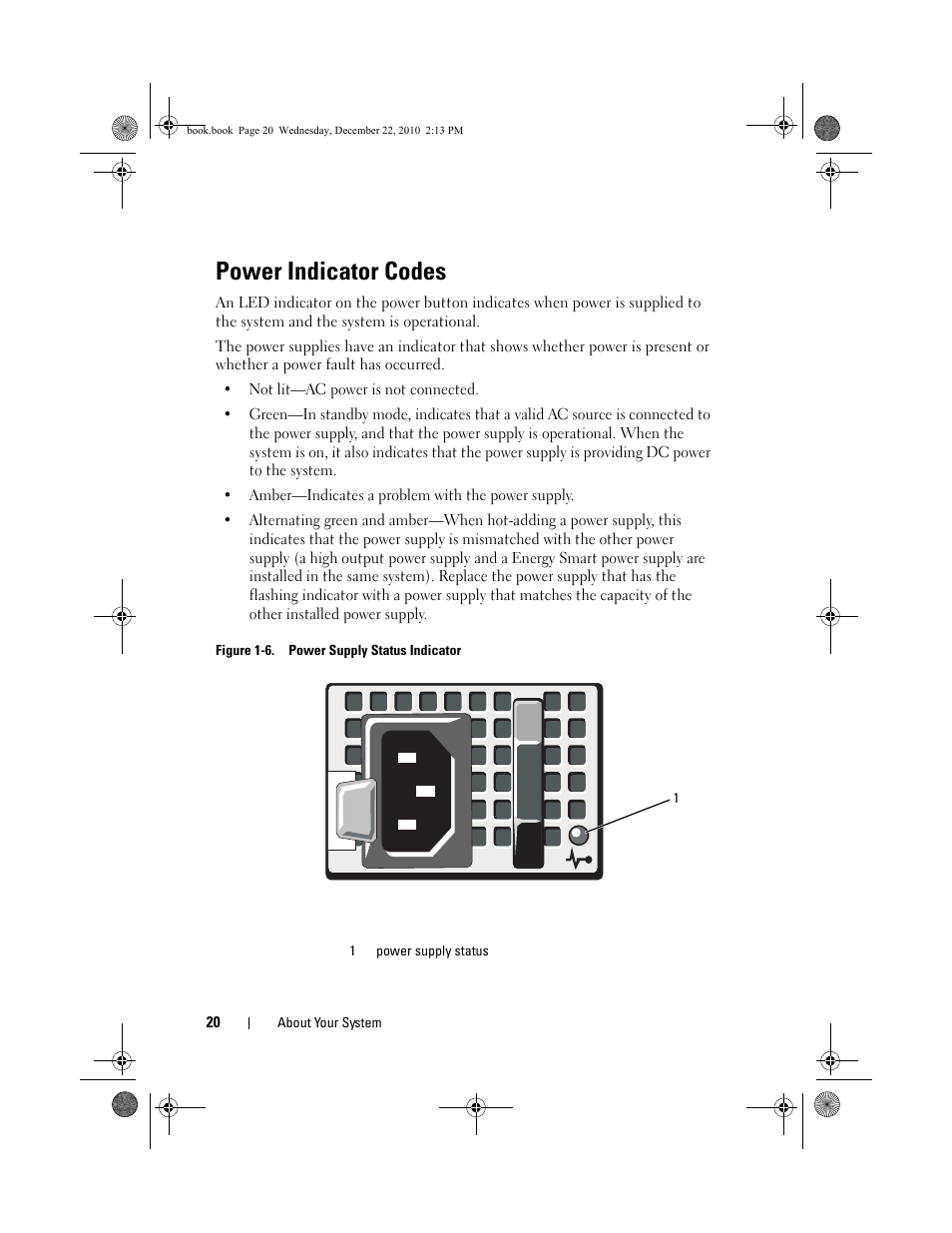 Power indicator codes | Dell DX6000G User Manual | Page 20 / 174