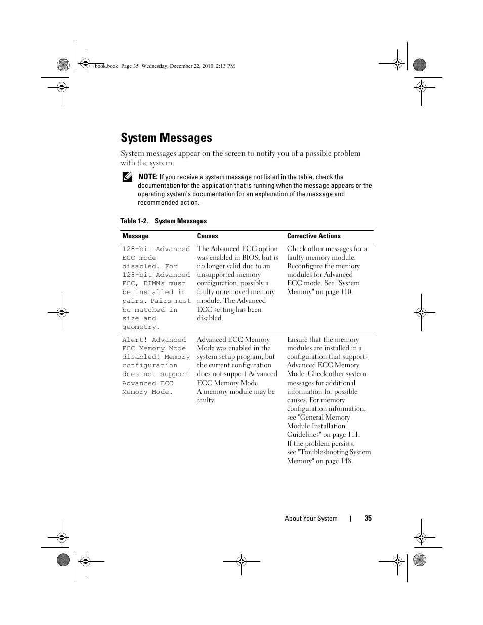 System messages | Dell DX6000G User Manual | Page 35 / 174