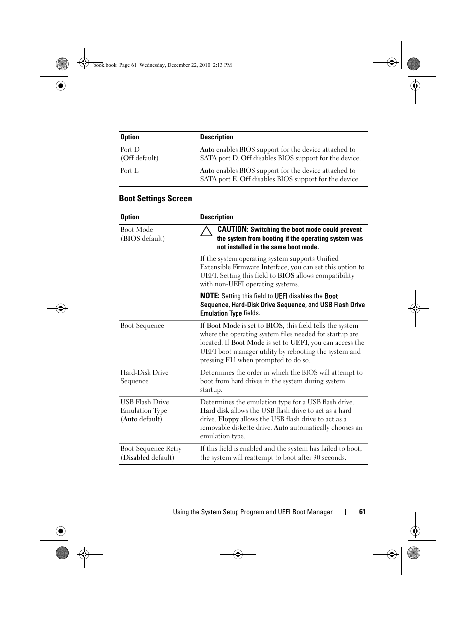 Boot settings screen | Dell DX6000G User Manual | Page 61 / 174