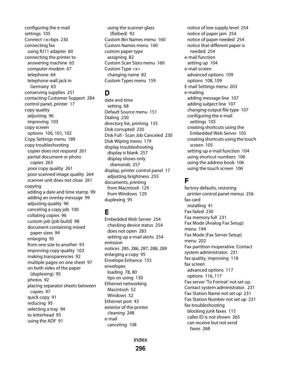 Dell 5535dn Mono Laser MFP User Manual | Page 296 / 302