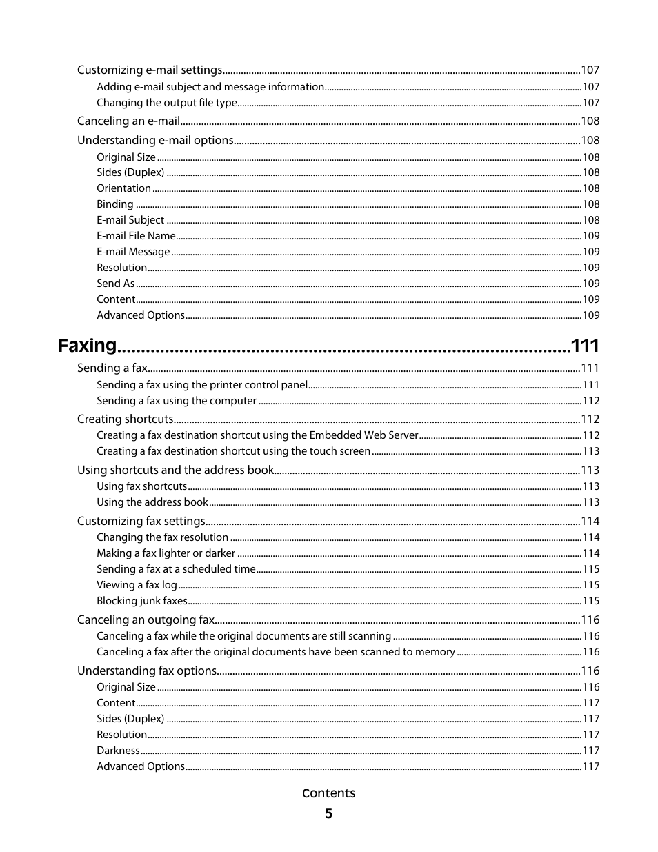 Faxing | Dell 5535dn Mono Laser MFP User Manual | Page 5 / 302