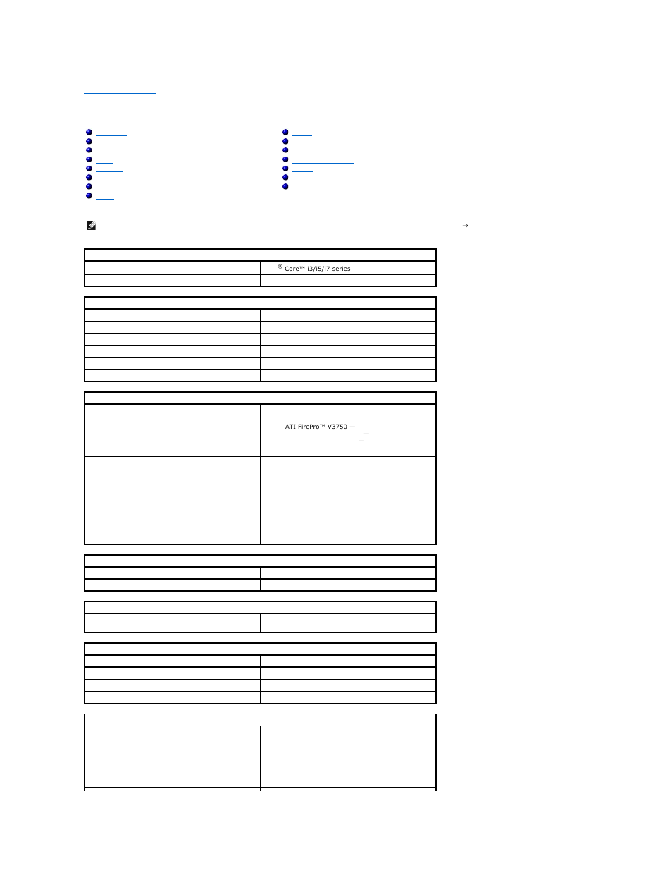 Technical specifications | Dell Precision T1500 (Late 2009) User Manual | Page 11 / 48