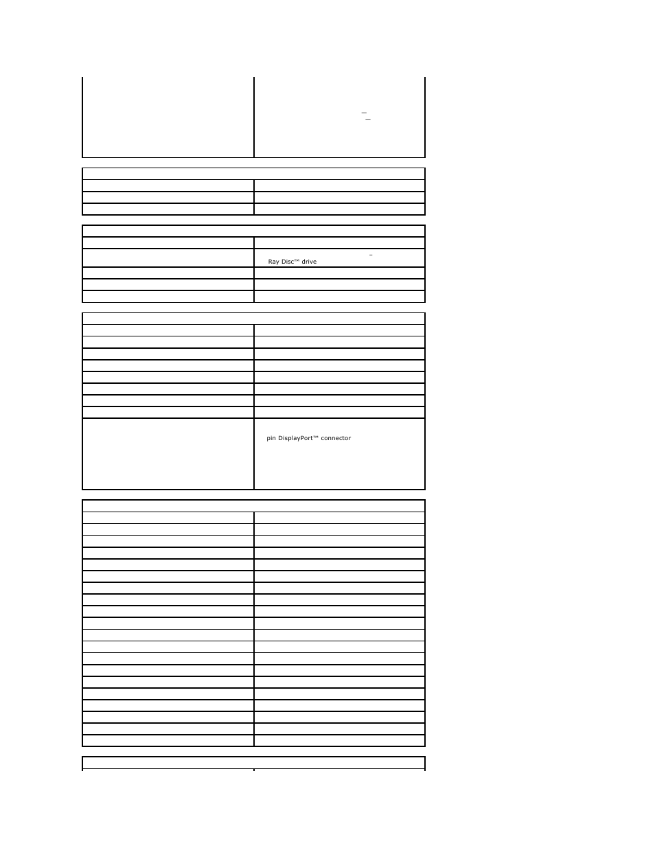 Drives, External connectors, Systemboard connectors | Controls and lights, Cards | Dell Precision T1500 (Late 2009) User Manual | Page 12 / 48