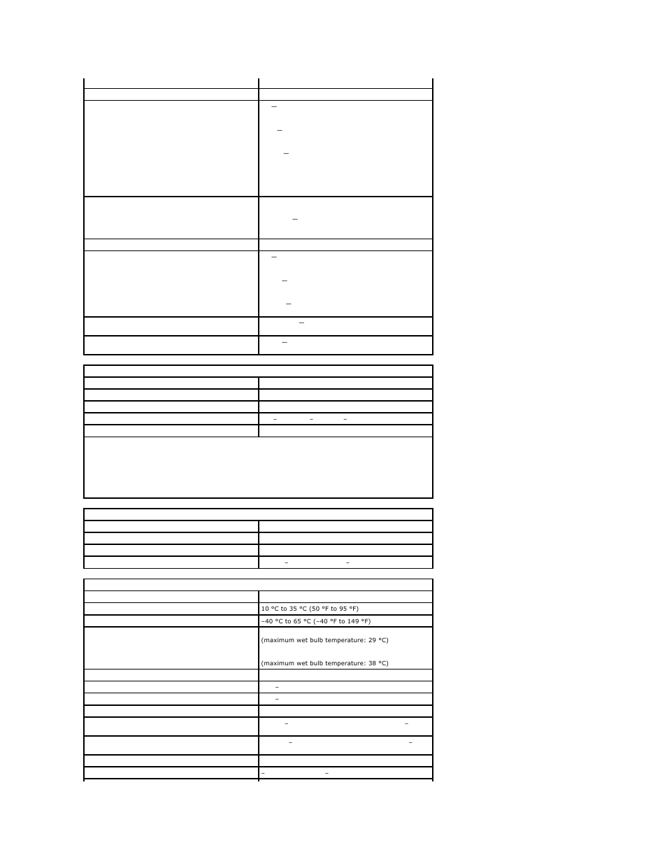 Power, Physical, Environmental | Dell Precision T1500 (Late 2009) User Manual | Page 13 / 48